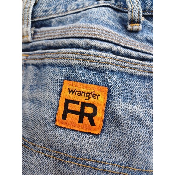 WRANGLER FR RIGGS WORKWEAR Jeans 38 X 36 FLAME RESISTANT DISTRESSED Destroyed - Picture 6 of 10